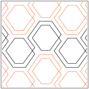 Diagonal Plaid Hexies Pantograph