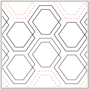 Diagonal Plaid - Hexies - Tear Away