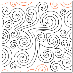 Benay's Swirled Feathers Pantograph