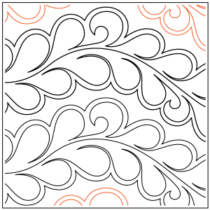 Chocolate Swirl Feather Pantograph