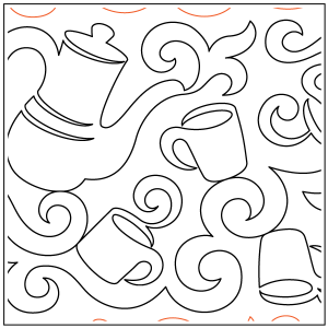 Coffee Swirls Pantograph